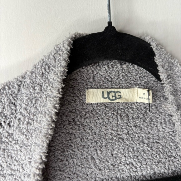 UGG Phoebe Wrap Cardigan Sweater Gray Open Front Soft Cozy Lounge Wear - Picture 5 of 6